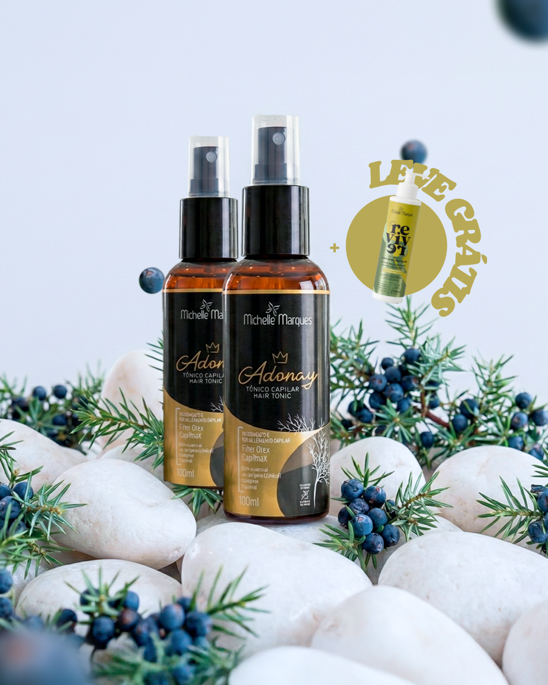 Combo de 2 Adonay Tônico Capilar + Leave In de Presente