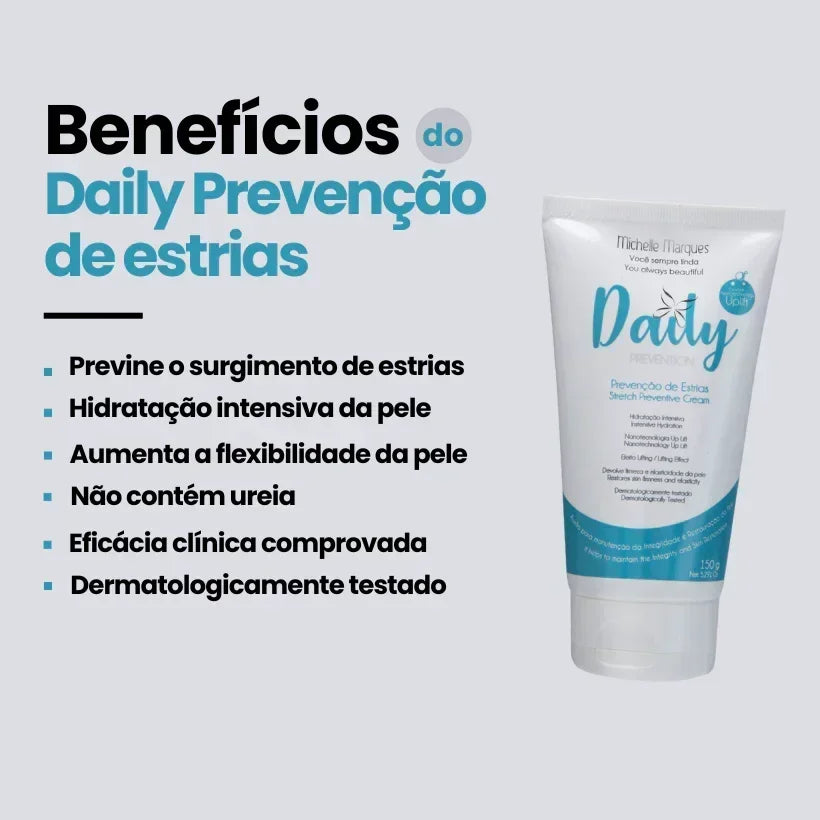 Combo de 3 Daily Prevenção - Creme Preventivo de Estrias