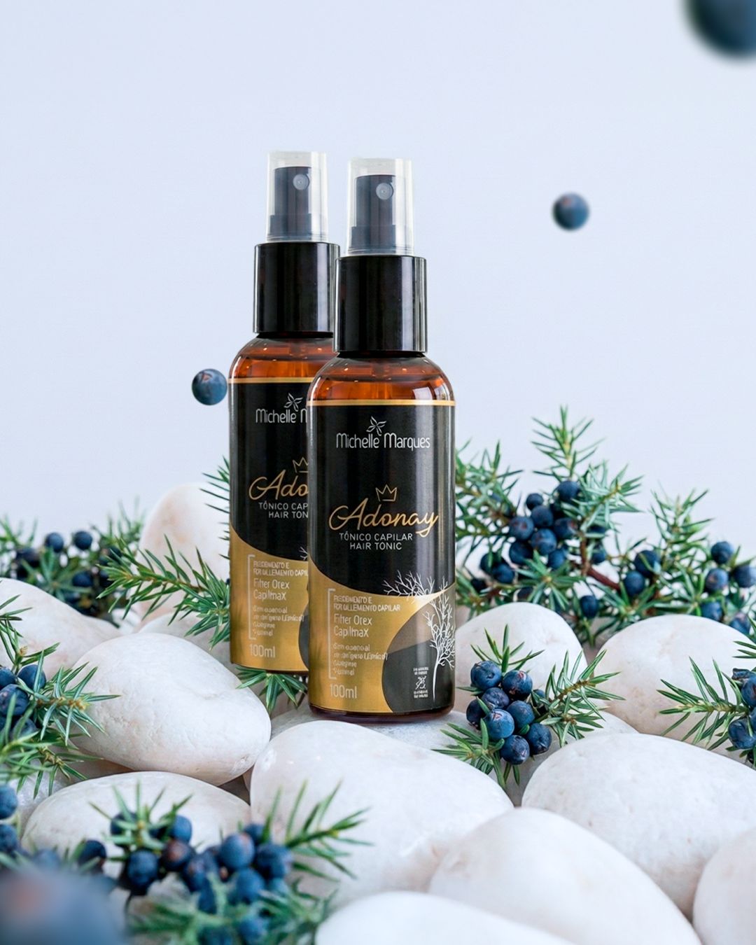 Combo de 2 Adonay Tônico Capilar + Kit Body Splash e Body Cream de presente