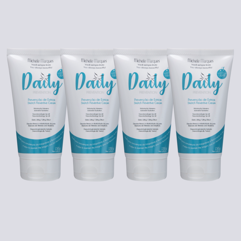 Combo de 4 Daily Prevenção - Creme Preventivo de Estrias