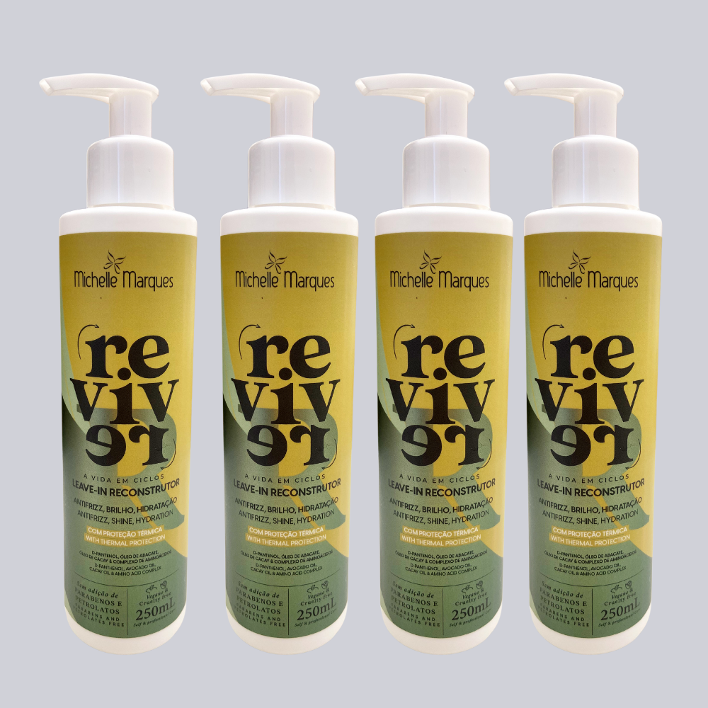 Combo de 4 Leave-In Reconstrutor Capilar Reviver