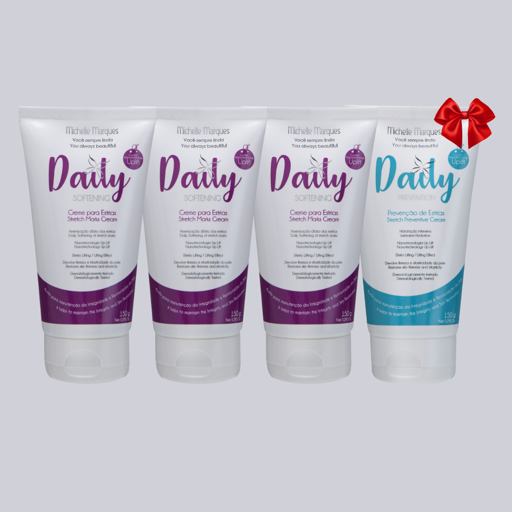 Kit Compre 3 cremes para estrias Ganhe 1 creme preventivo