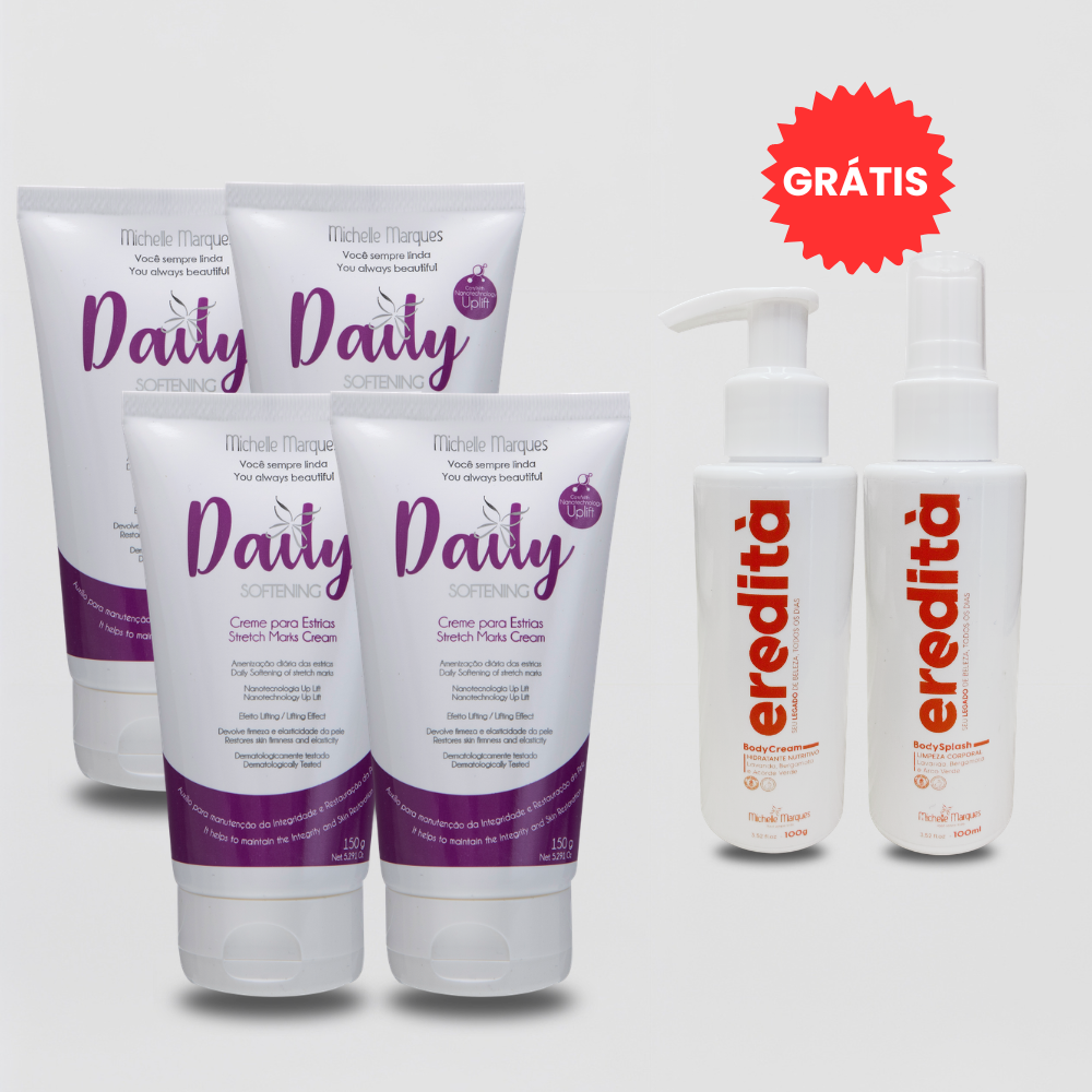 4 Daily tratamento + um kit body de presente